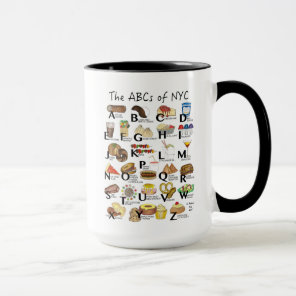 ABCs of NYC Iconic New York City Foods Alphabet Mug