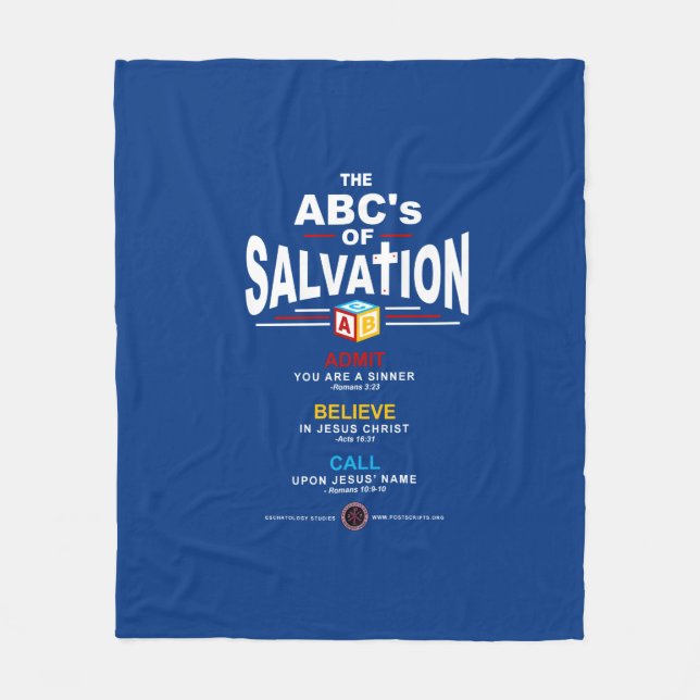 ABCs of Salvation Fleece Blanket (Front)