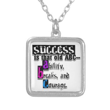 Abc's Of Success Necklace by ImGEEE at Zazzle