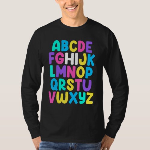 ABCs Pre K Kindergarten Hi Alphabet Back To School T_Shirt