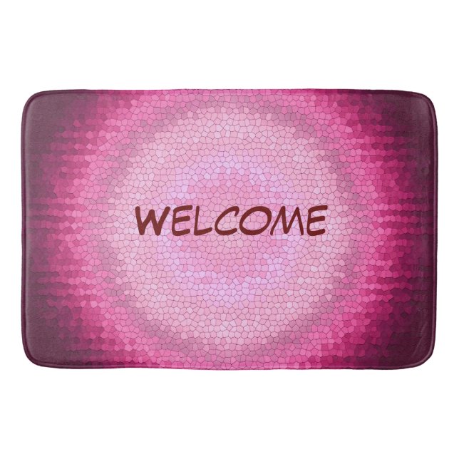 Abctract vitrage pink texture. bathroom mat (Front)