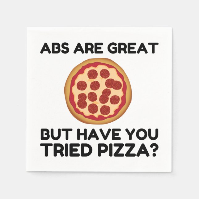 Abdominals Pizza Napkins (Front)