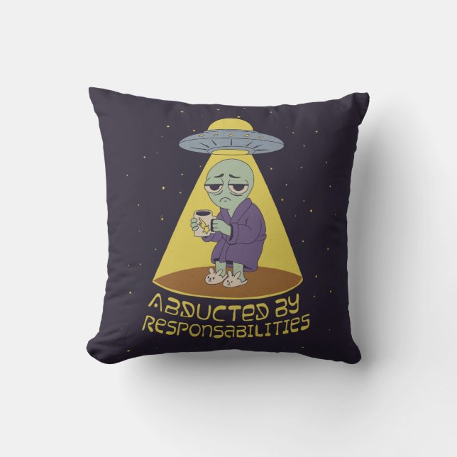 Abducted by responsabilities throw pillow (Front)