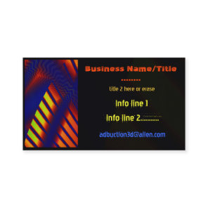 Abduction 3D Abstract PRINTING TECH GEEK MEDIA Business Card