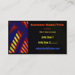 Abduction 3D Abstract PRINTING TECH GEEK MEDIA Business Card