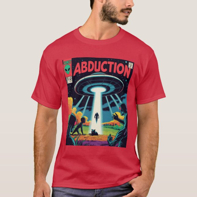 Abduction Comics: A Retro Sci-Fi Adventure T-Shirt (Front)
