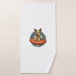 Abduction Dog � UFO Beaming Pup Bath Towel