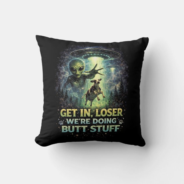 Abduction Night Throw Pillow (Front)