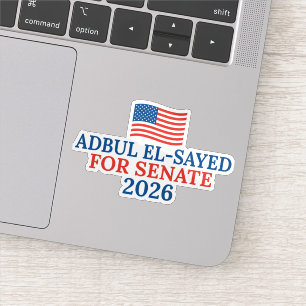 Abdul El-Sayed for Senate 2026 Election Laptop Sticker