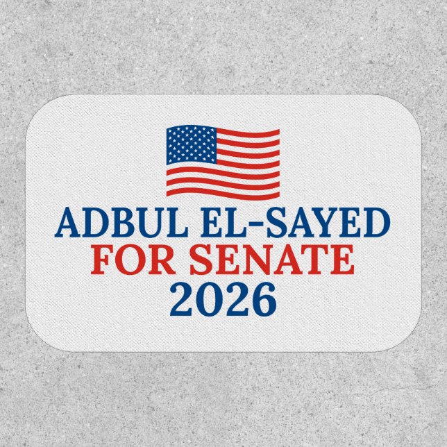 Abdul El-Sayed for Senate 2026 Election Patch (Front)