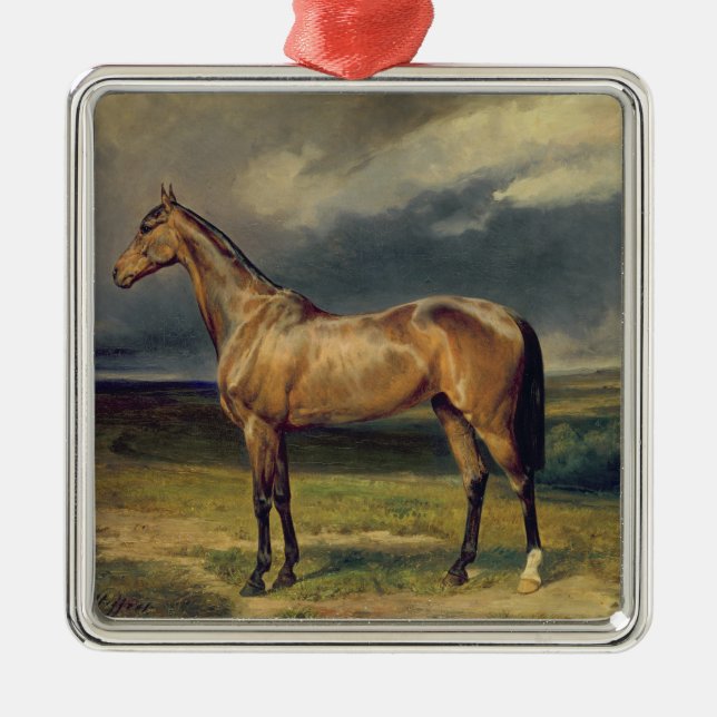Abdul Medschid' the chestnut arab horse, 1855 Metal Ornament (Front)
