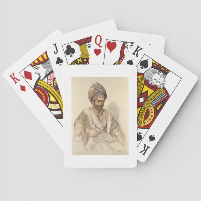 Abdullah - Kurd from Bitlis, 1852 Poker Cards (Back)