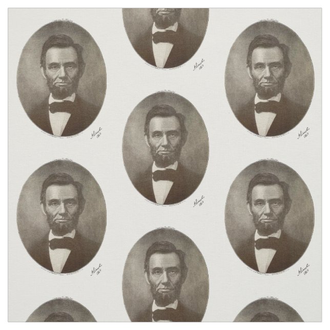 Abe Abraham Lincoln American Republican President Fabric (Swatch)