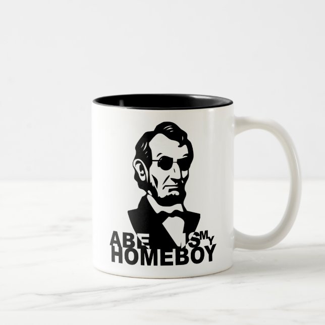 Abe Is My Homeboy Two-Tone Coffee Mug (Right)