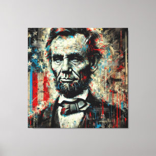 ABE LINCOLN 16TH U.S PRESIDENT 12 CANVAS PRINT