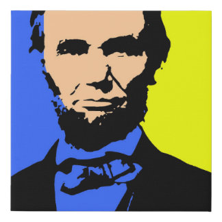 ABE LINCOLN 2 FAUX CANVAS PRINT