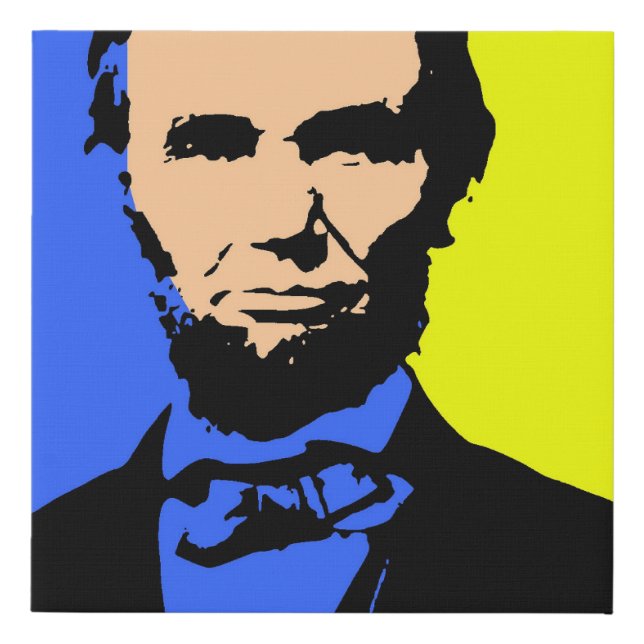 ABE LINCOLN 2   FAUX CANVAS PRINT (Front)