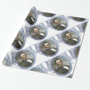 Abe Lincoln American President Vintage Portrait US Wrapping Paper