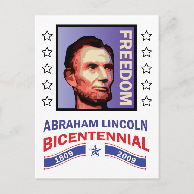 Abe Lincoln - Bicentennial Seal Postcard (Front)