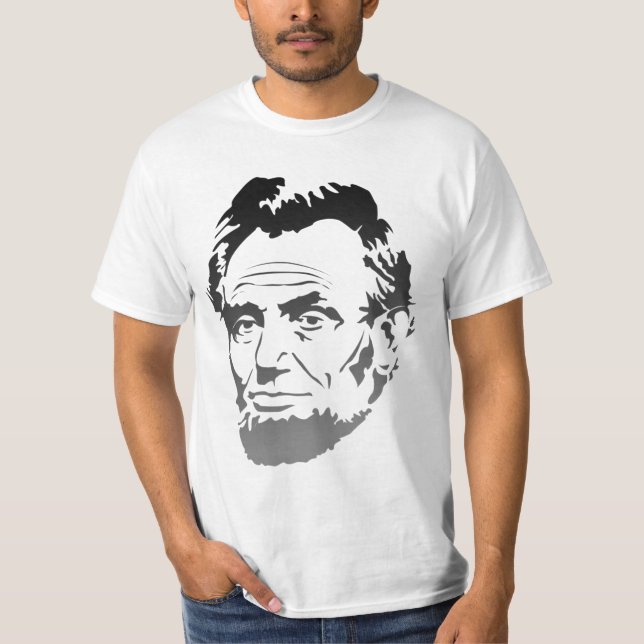 Abe Lincoln Fade to Gray Portrait -Shirt T-Shirt (Front)