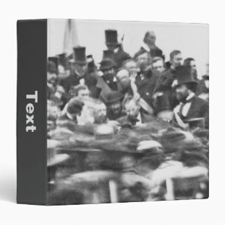 Abe Lincoln Gettysburg Address: End of Civil War 3 Ring Binder