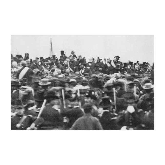 Abe Lincoln Gettysburg Address: End of Civil War Acrylic Print (Front)