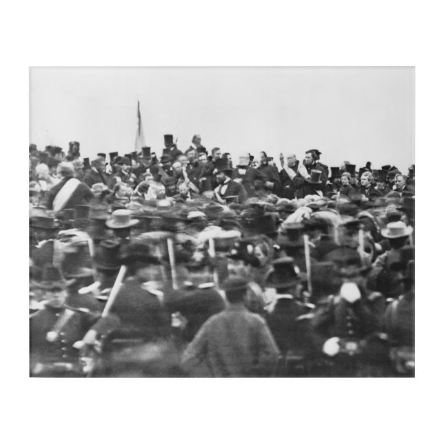 Abe Lincoln Gettysburg Address: End of Civil War Acrylic Print (Front)