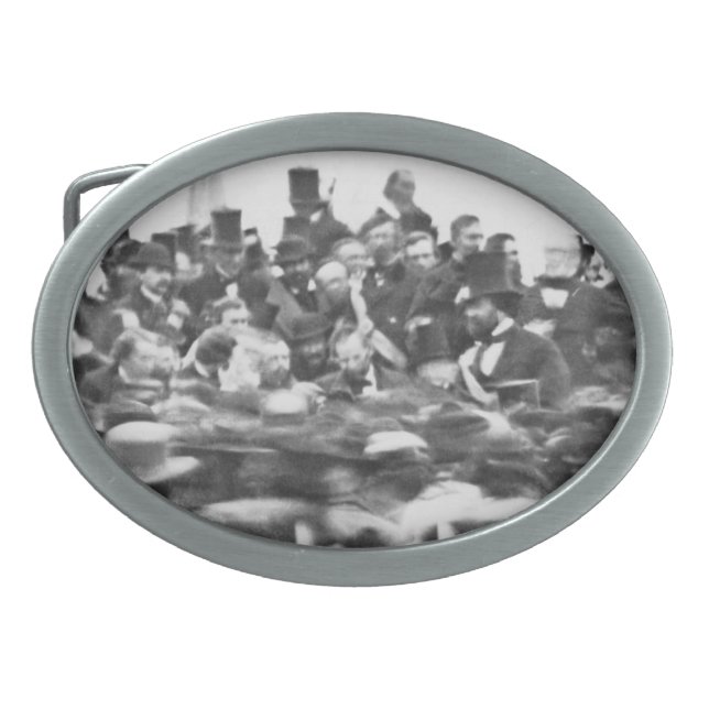Abe Lincoln Gettysburg Address: End of Civil War Belt Buckle (Front)