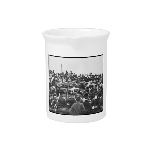 Abe Lincoln Gettysburg Address: End of Civil War Beverage Pitcher (Front)
