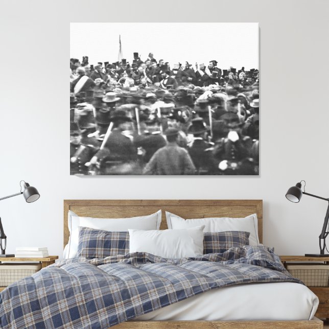 Abe Lincoln Gettysburg Address: End of Civil War Canvas Print (Insitu(Bedroom))