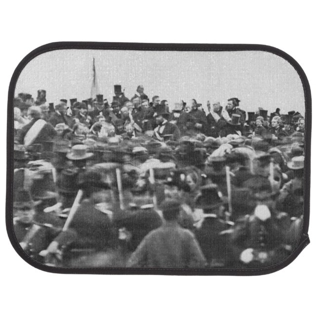Abe Lincoln Gettysburg Address: End of Civil War Car Floor Mat (Rear)