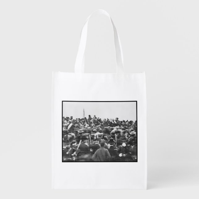 Abe Lincoln Gettysburg Address: End of Civil War Grocery Bag (Front)