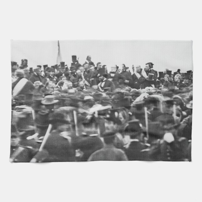 Abe Lincoln Gettysburg Address: End of Civil War Kitchen Towel (Horizontal)