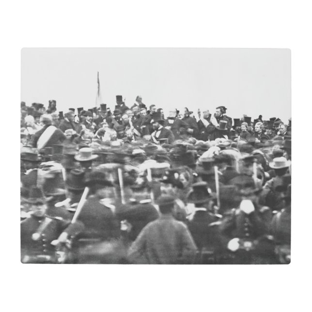 Abe Lincoln Gettysburg Address: End of Civil War Metal Print (Front)