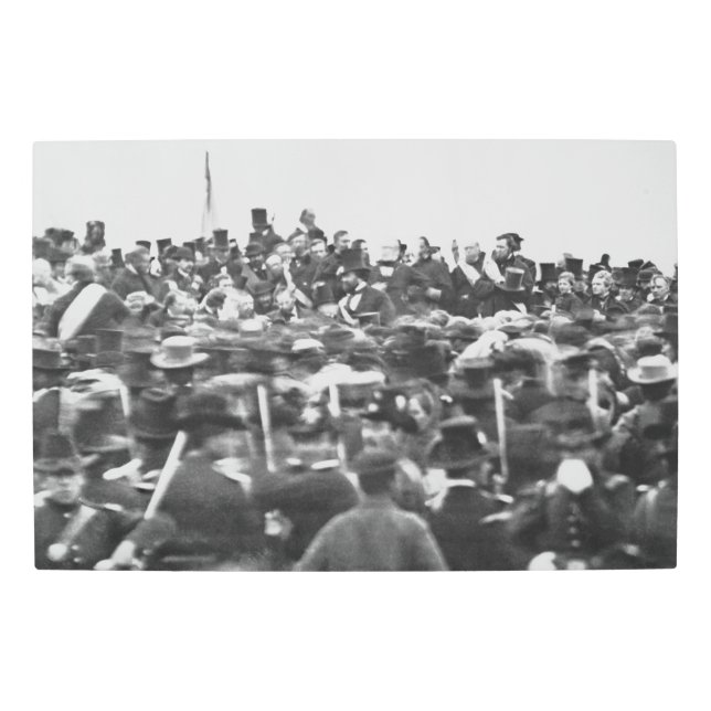 Abe Lincoln Gettysburg Address: End of Civil War Metal Print (Front)