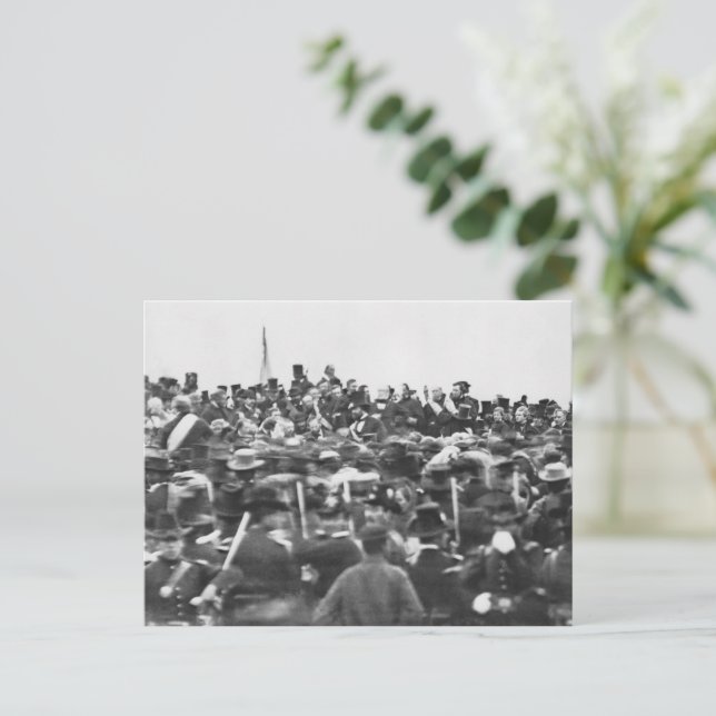 Abe Lincoln Gettysburg Address: End of Civil War Postcard (Standing Front)
