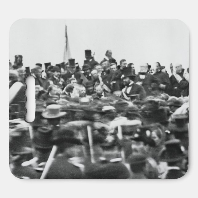 Abe Lincoln Gettysburg Address: End of Civil War Seat Cushion (Front Horizontal)