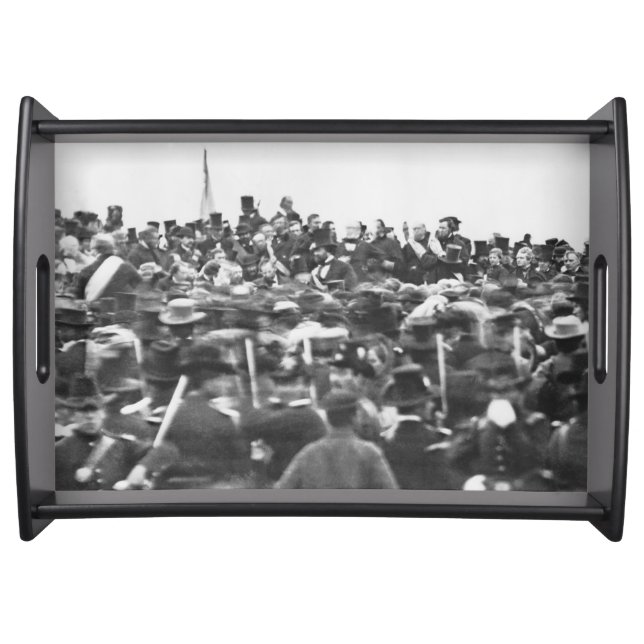 Abe Lincoln Gettysburg Address: End of Civil War Serving Tray (Front)