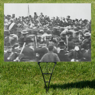 Abe Lincoln Gettysburg Address: End of Civil War Sign