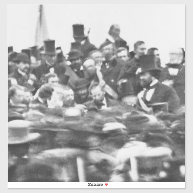 Abe Lincoln Gettysburg Address: End of Civil War Sticker (Sheet)