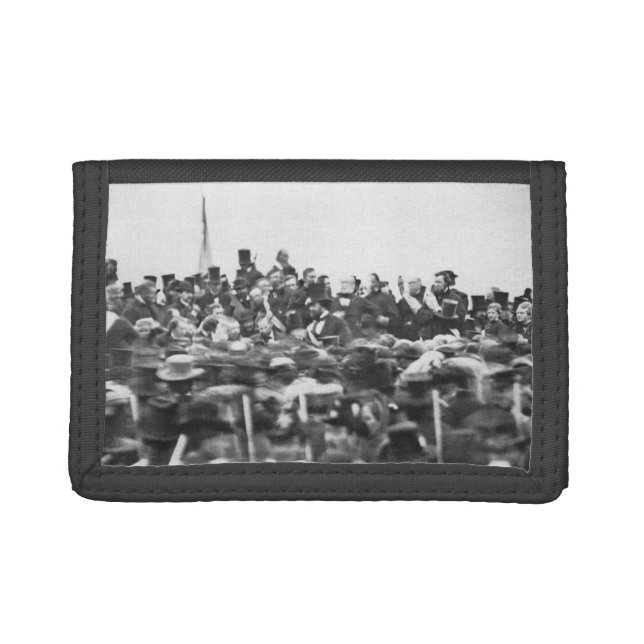 Abe Lincoln Gettysburg Address: End of Civil War Trifold Wallet (Front)
