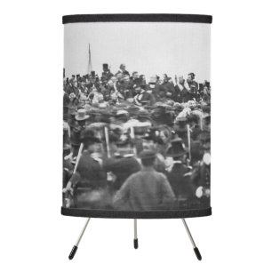 Abe Lincoln Gettysburg Address: End of Civil War Tripod Lamp