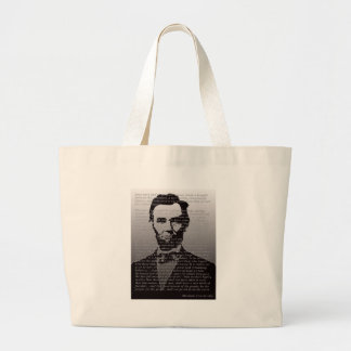 Abe Lincoln Gettysburg Address Large Tote Bag