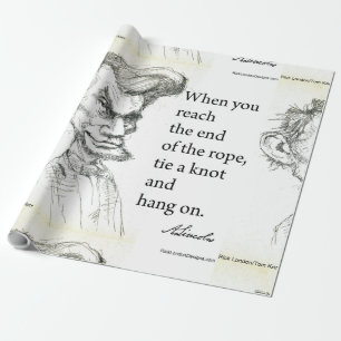 Abe Lincoln & Hang On Tight Quote Wrapping Paper
