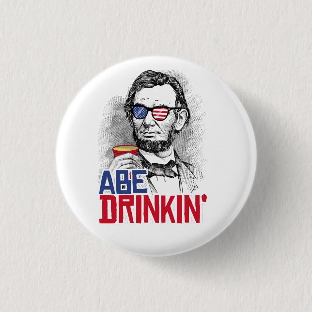 Abe Lincoln Party Bro Button (Front)