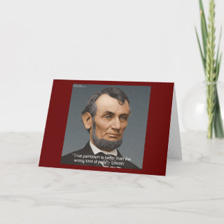 Abe Lincoln & Patriotic Quote Card
