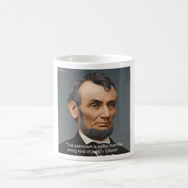 Abe Lincoln & Patriotic Quote Coffee Mug (Center)