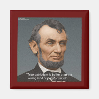Abe Lincoln & Patriotic Quote Magnet