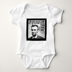 Abe Lincoln & "Stand Firm" Quote Baby Bodysuit