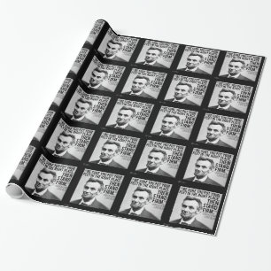 Abe Lincoln & "Stand Firm" Quote Wrapping Paper